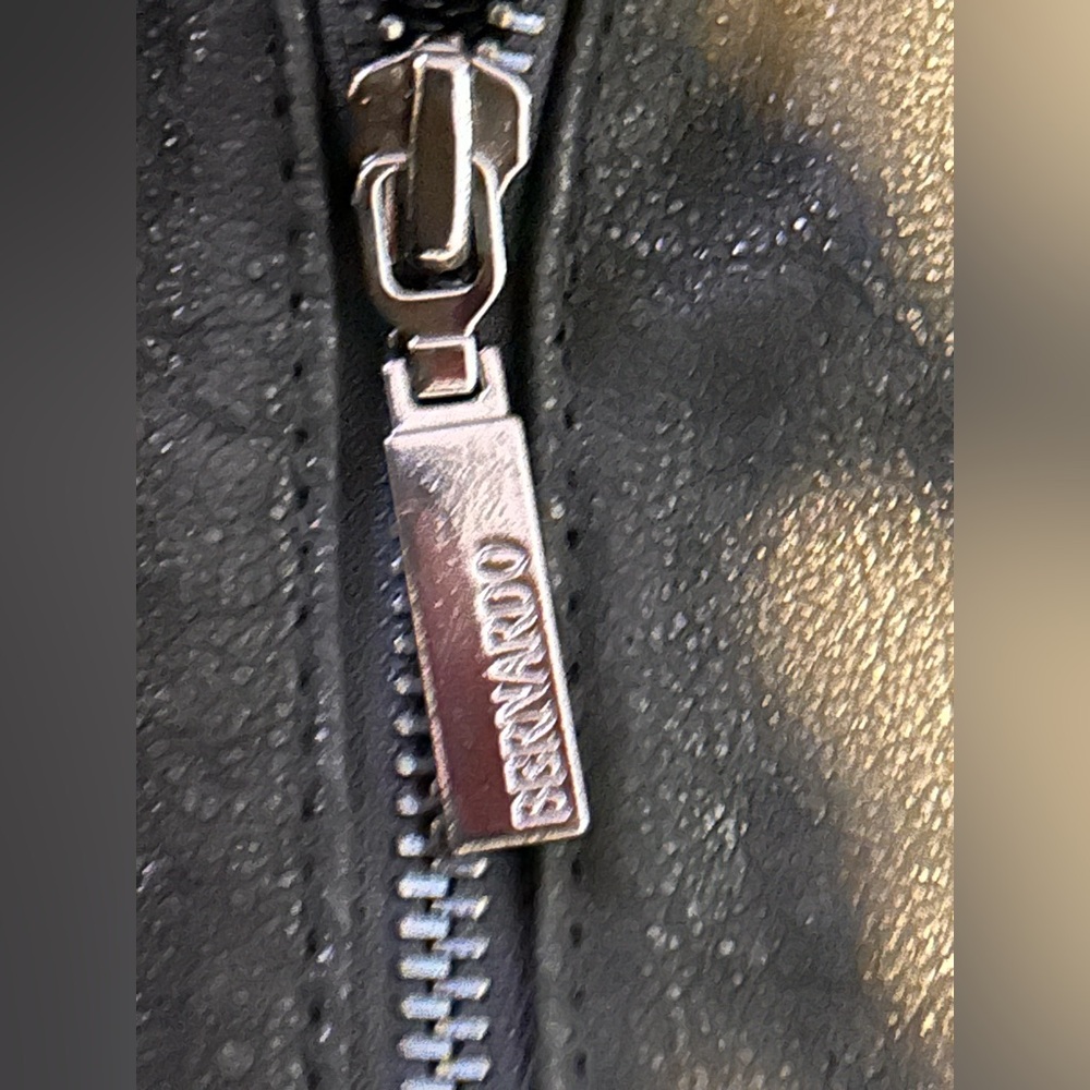 *BERNARDO Genuine Leather Moto Jacket w/ Detachable Hood – Size‎ S - Picture 8 of 15